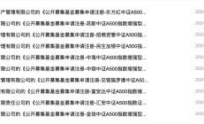 近90只中证A500相关产品上报，中小公募和券商资管都想在指数基金赛道争一争